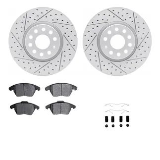 R1 Concepts WBUH1-74068 Brake Rotors - Carbon Coated - D/S W/ Optimum Oe Pads & Hdw